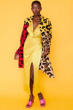 JAYLEY Animal Print Cashmere & Silk Blend Leopard Print Wrap -Long Maxi Dress Sales Store jayley animal print cashmere silk blend leopard print wrap p5361 76091 image