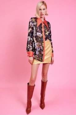 JAYLEY Aspen Silk Blend Blouse -Long Maxi Dress Sales Store jayley aspen silk blend blouse p14453 95392 image