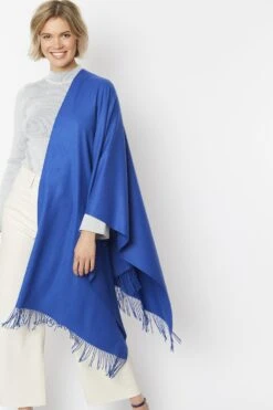 JAYLEY Blue Cashmere Blend Scarf -Long Maxi Dress Sales Store jayley blue cashmere blend scarf p4711 61711 image