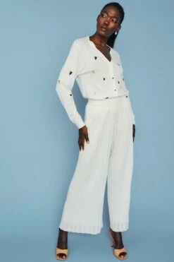 JAYLEY Cream Cashmere Trousers