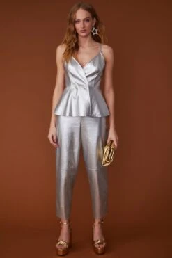 Long Maxi Dress Sales Store -Long Maxi Dress Sales Store jayley faux leather metallic peplum top p11949 83091 image