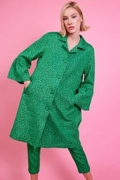 JAYLEY Green Embroidered Cut Off Trousers -Long Maxi Dress Sales Store jayley green embroidered cut off trousers p14682 97227 image