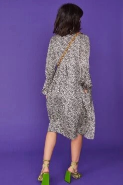 JAYLEY Oversized Silk Shirt Dress In Zebra Print -Long Maxi Dress Sales Store jayley oversized silk shirt dress in zebra print p11758 82055 image