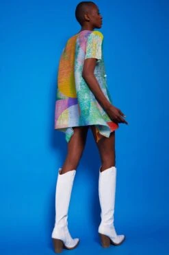 JAYLEY Pleated Bounce Mini Dress With Multi Pattern -Long Maxi Dress Sales Store jayley pleated bounce mini dress with multi pattern p14260 93478 image