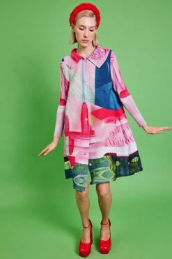 JAYLEY Pleated Maxi Dress With Classic Style Collar -Long Maxi Dress Sales Store jayley pleated maxi dress with classic style collar p14572 96293 image