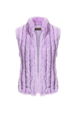 JAYLEY Purple Faux Fur Gilet