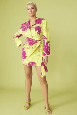 JAYLEY Rayon Blend Sienna Floral Mini Shirt Dress -Long Maxi Dress Sales Store jayley rayon blend sienna floral mini shirt dress p12978 87937 image