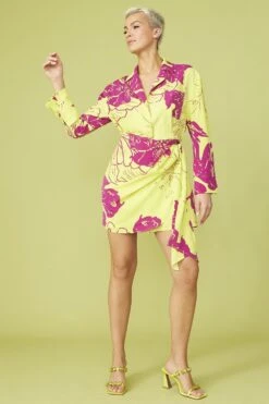 JAYLEY Rayon Blend Sienna Floral Mini Shirt Dress -Long Maxi Dress Sales Store jayley rayon blend sienna floral mini shirt dress p12978 87944 image