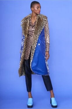 JAYLEY Reversible Animal Print Gilet -Long Maxi Dress Sales Store jayley reversible animal print gilet p12901 87408 image