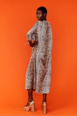 JAYLEY Silk Blend Animal Print Maxi Dress -Long Maxi Dress Sales Store jayley silk blend animal print maxi dress p12740 86288 image