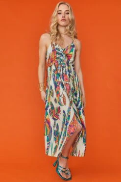 Best Seller -Long Maxi Dress Sales Store jayley silk blend bow dress in havanna tropical print p11955 83111 image