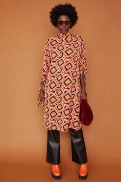 JAYLEY Silk Blend Geometric Midi Dress -Long Maxi Dress Sales Store jayley silk blend geometric midi dress p12450 87842 image