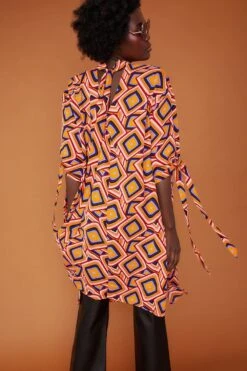 JAYLEY Silk Blend Geometric Midi Dress -Long Maxi Dress Sales Store jayley silk blend geometric midi dress p12450 87843 image