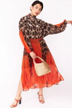 JAYLEY Silk Blend Leopard Maxi Dress In Red 8 JAYLEY Silk Blend Leopard Maxi Dress In Red -Long Maxi Dress Sales Store jayley silk blend leopard maxi dress in red p12788 86642 image