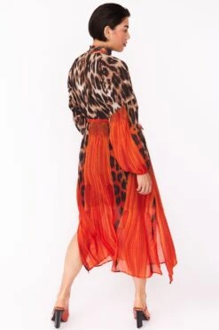 JAYLEY Silk Blend Leopard Maxi Dress In Red 10 JAYLEY Silk Blend Leopard Maxi Dress In Red -Long Maxi Dress Sales Store jayley silk blend leopard maxi dress in red p12788 86644 image