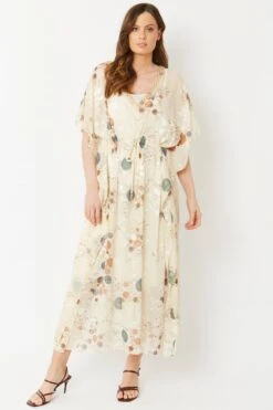 JAYLEY Silk Devore Dress 5 JAYLEY Silk Devore Dress -Long Maxi Dress Sales Store jayley silk devore dress p12019 83287 image