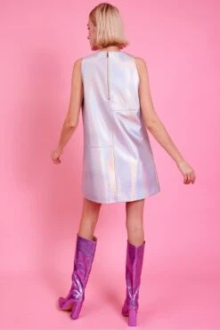 JAYLEY Silver Metallic Tunic Mini Dress -Long Maxi Dress Sales Store jayley silver metallic tunic mini dress p14506 95892 image