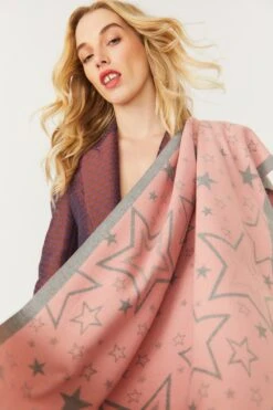 JAYLEY Star Design Cashmere Blend Scarf