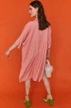 JAYLEY Sustainable Rose Petal Polka Dot Shirt Dress -Long Maxi Dress Sales Store jayley sustainable rose petal polka dot shirt dress p12071 83456 image