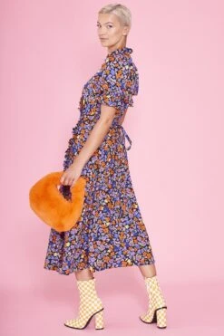 JAYLEY Tencel Blend Floral Wrap Dress -Long Maxi Dress Sales Store jayley tencel blend floral wrap dress p12955 87769 image